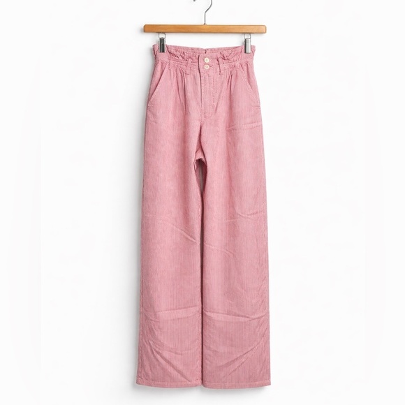 Jensen Pants - Jensen Vintage 70s Red Stripe Paperbag Waist Wide Leg Pants Small/26